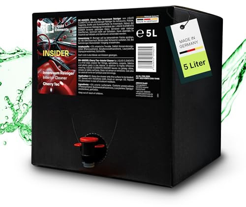 Liquid Elements Insider Innenraumreiniger 5L, Cherry Tec | Cockpit Reiniger für Kunststoff, Leder, Polster & Armaturen, Cockpitpflege Auto Innenraum