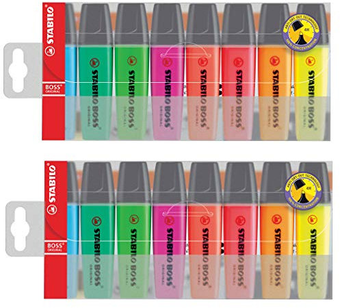 Textmarker - STABILO BOSS ORIGINAL - 2x 8er Pack
