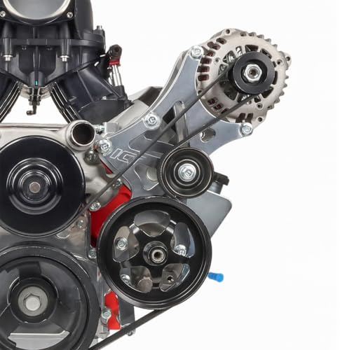 ICT Billet LS Truck SUV Driver Side Alternator/Power Steering Pump Bracket Compatible with 1999-2014 Silverado Sierra Yukon Tahoe Express Suburban 1500 2500 3500 551519X-3