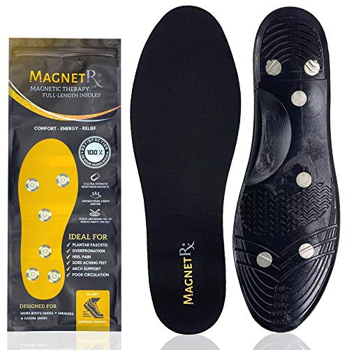 MagnetRX Magnetic Inserts for Shoes – Effective Magnetic Shoe Inserts with Foot Magnets – Gel Comfort Magnet Insoles for Men (Men’s: US 7–12 / EU 41–46)