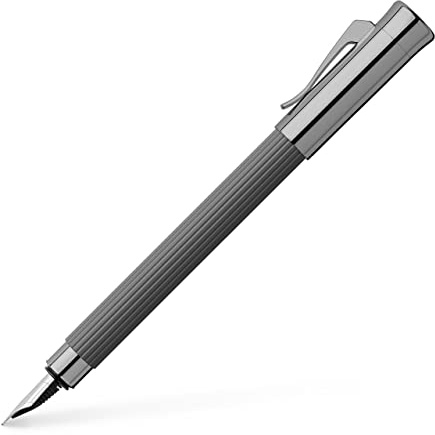 Graf von Faber-Castell - Füllfederhalter Tamitio Stone Grey M | Rhodinierte Edelstahlfeder und rutheniumbeschichtete Metallteile