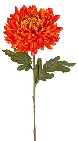 artplants.de Kunstblume Chrysantheme DELPHINA, orange, 65cm, Ø14cm - Chrysantheme künstlich