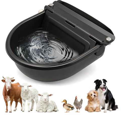 Svauoumu - Abbeveratoio automatico in acciaio inox, con valvola galleggiante da 1/2, per cavalli, bovini, pecore, capre, alpaca e per cani
