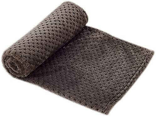 hansum Haustierdecke Weich Warm Hund Katze Koralle Fleece Schlafdecke Waschbar Katze Hund Steppdecke Haustierbett Matte (Farbe: Braun, Größe: XL)