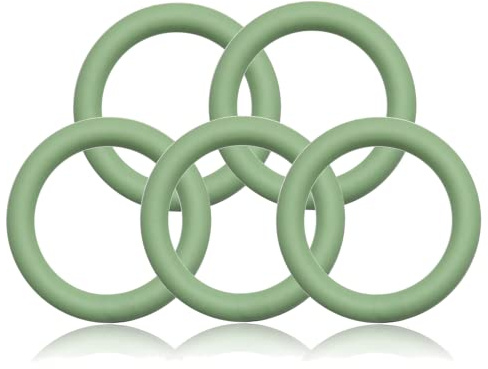 Ganzoo Rundring O-Ring Metall für Tierzubehör und DIY, 20mm Innendurchmesser, 5 Stück, Zinklegierung matt silikonbeschichtet, nicht rostend, für Paracord 550, Taschenzubehör, Pastell-Grün