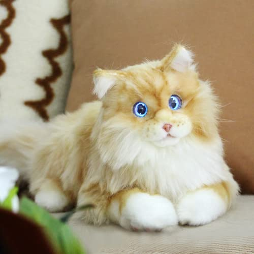 metaCat Persian - Juguete Robot Gato de Peluche Interactivo Compañero Mascota Electrónica con Comando de Voz e Interacción Rica, Regalo para Personas Mayores, Niños y Adultos | Carga Tipo-C