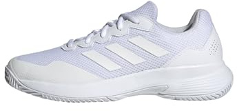 adidas Men's Gamecourt 2.0 Tennis Shoes, FTWR White/FTWR White/Matte Silver, 10 UK