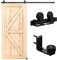 LTIYITL 183 cm (6FT) Ferrure pour porte coulissante Kit d'accessoires pour portes coulissantes, contient un guide au sol réglable