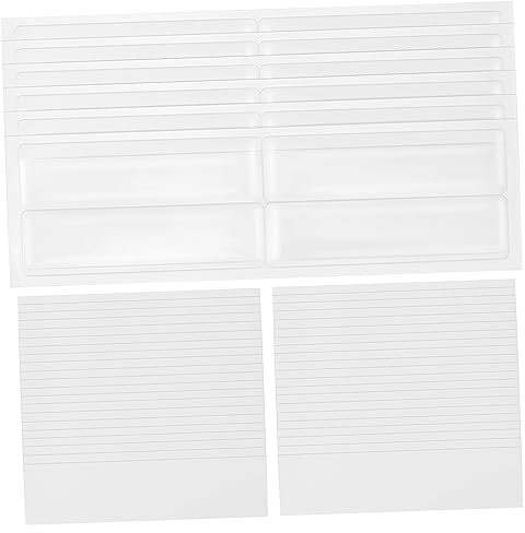 NUOBESTY Etikettenhalter Selbstklebend Mit Papier Für Transparente Klebetaschen Geeignet Für Supermarkt Bücherregal Und Organisationssysteme