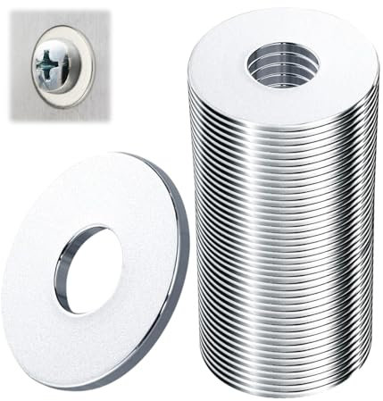 100 Pezzi Rondelle Acciaio M6, Rondelle Piatte M6 x 18mm, Rondelle M6 Rondelle Acciaio Inox Rondelle Alzaporta Rondelle per Piatti Rondella Metaliche Rondella per Bulloni, Dadi e Barre Filettate