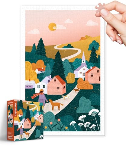 PieceRelax Puzzle für Erwachsene & Kinder ab 14 Bea Muller - Sunset Walk in The Town [H3497], Puzzleliebhaber, 1000 Teile