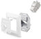 VCELINK Prise Réseau Keystone Montage Encastré, Module Keystone Jack CAT7/6A Prise RJ45 Câble D'installation Entièrement Blindé Uni Blanc, 1 Pièce