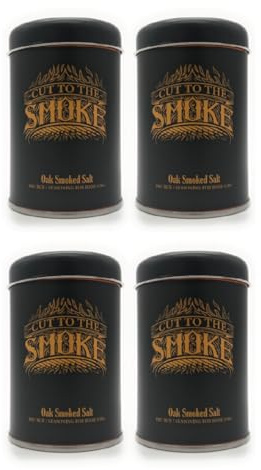 Oak Smoked Salt (Coarse) (Shaker Tin) (150g, Pack of 4)