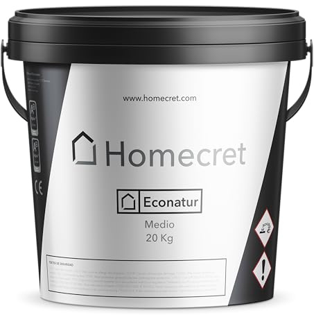 HOMECRET I Microcemento ECONATUR I Bicomponente I Mecla con resina ECONATUR I Grano Medio I 20 Kilos