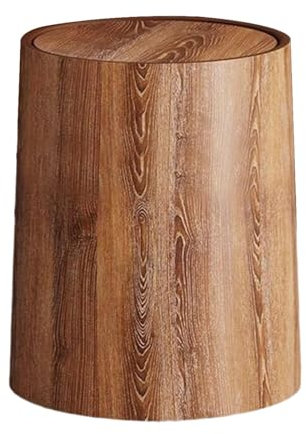 DimyFew Papelera de Grano de Madera, Cesta de Basura, contenedor de Basura para Dormitorio y Oficina, m
