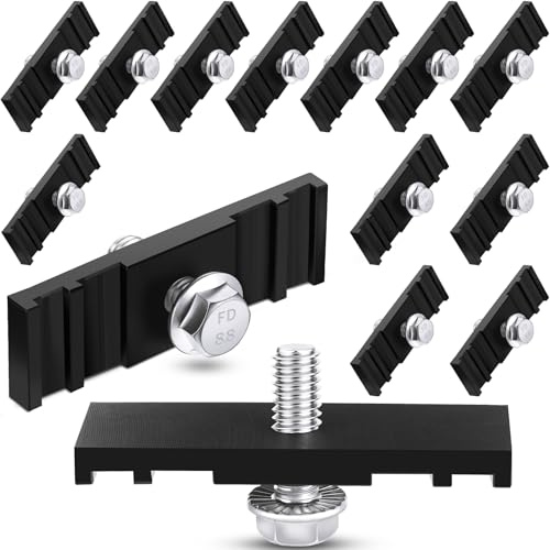 Tandefio 14 Sets 14 Sets Chain Link Fence Sign Mounting Bracket for Chain Link Fence Sign Clip Fastener with Bolts for Banner Display, Yard, Business, Events, Easy Installation Mounting Bracket