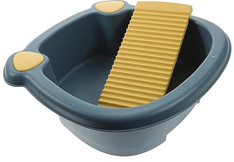 Kinderwaschbecken mit Waschbrett, Handwaschbecken für Kinder Blau | Pp, Katzenohr Form, ein Stück Geformt, Ausziehbar, für Füße und Gesicht, Einschulung Feier Zufällige Farbe