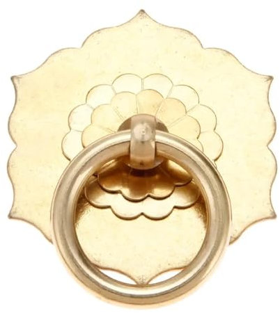 AEDKTDOO 1 Stück Vintage Messing Schmuckschatulle Ring Knöpfe Möbelbeschläge Antike Schublade Schranktür Küche Ziehgriff 35mm(Brass)