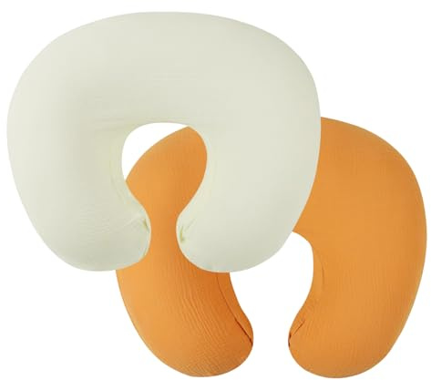 Qsvbeeqj 2 fundas de almohada de lactancia materna, fundas de almohada desmontables para lactancia, fundas de cojín transpirables