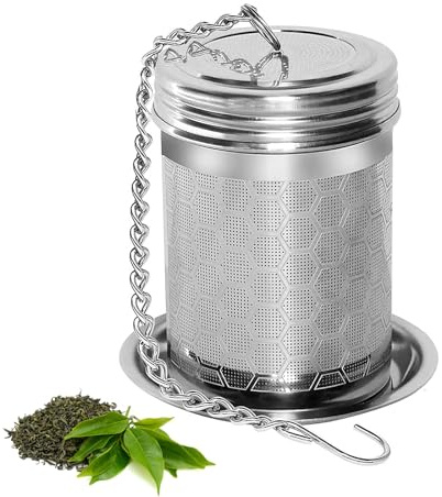 Teesieb Edelstahl, Teefilter Edelstahl, Tee Sieb, Teenetz Für Losen Tee, Teesieb Für Losen Tee, Zylindrischer Teefilter, Für Die Meisten Teetassen Und Teekannen, Dishwasher Safe (Mittelgroß)