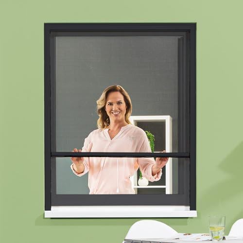 empasa protection contre les insectes moustiquaire volet roulant Store moustiquaire fenêtre enroulable SMART, différentes dimensions, en blanc, marron ou anthracite à monter soi-même