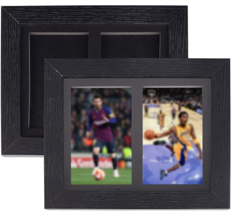 BENECREAT 2 st PSA Graded Card Display Frame, Svart Handel Tecknad Serie Vägg Display Box för Baseboll, Fotboll, Basket, 207 x 247 mm