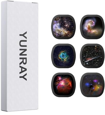 YUNRAY Dischi realistici, 6 diapositive di proiezione ultra trasparenti 5K per planetario domestico, diapositive ultra HD per Galaxy Projector Pro, proiettore non incluso (Nebula 2)