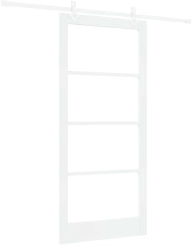 vidaXL Puerta Corredera 93 x 202 cm Madera de pino maciza y vidrio