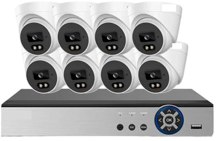 4K POE Dome Kamera Sicherheit System 8CH NVR Kit Farbe Nachtsicht Hause Decke IP Video Überwachung 4CH Bewegungserkennung(3T,10CH NVR 8 Camera)