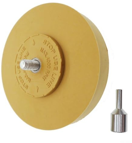 Radiergummi für Bohrer, effizientes Vinyl-Aufkleber- und Aufkleber-Entferner-Werkzeug, sicher auf Lack und Chromoberflächen für Auto, Boot, Motorrad Reinigung (7,6 cm)