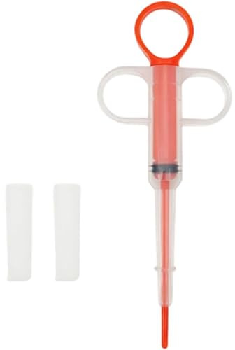 Fituenly Foder och medicinspruta för hundar och katter, tablett dispenser mjuk spets för små djur, mångsidig användning och tillbehör för vattenutfodring