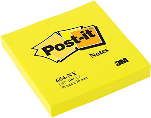 Post-it Färgnoter gul 76 x 76 mm - 100 ark - 6 block