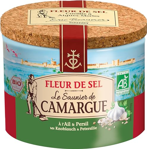 Le Saunier de Camargue boîte Fleur de Sel Aromatisée Ail/Persil le Saunier de Camargue 125 g