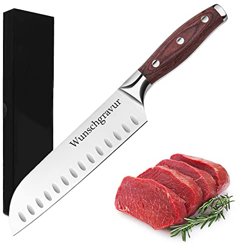 polar-effekt Kochmesser mit Gravur - Küchenmesser aus Japanstahl VS Kobe – Personalisiertes Fleischmesser mit Geschenketui – Geschenkidee zum Geburtstag