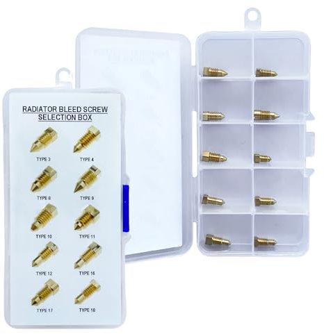 Radiator Bleed Screw SELECTION PACK 10 PACK Brass/Vent/Air/Valve/Purge