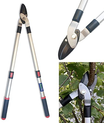 Greenman Solid Forged Telescopic Lopper 24-36 Alloy Handle Bypass Action Heavy Duty Extendable