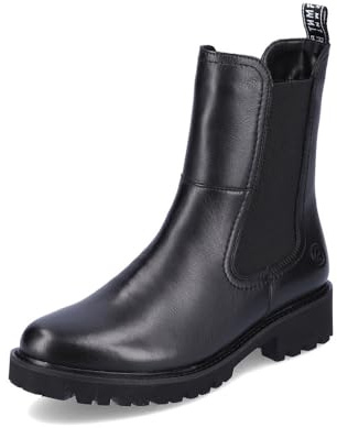 Remonte Dam D8694 Chelsea Boot, svart, 39 EU