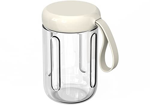 OTE Batidora Smoothies Blender Taza, Licuadora Portátil de Vidrio 14oz Exprimidor Personal (Vaso Exprimidor, Blanco)