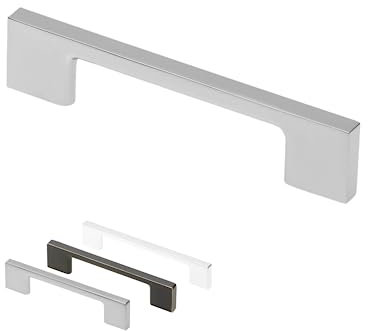 Gedotec Möbelgriff aus Vollmetall Chrom poliert mit BA 320 mm | Griffe für Küchenschränke inkl. Befestigungsmaterial | PALERMO | Möbelgriffe | Türgriffe für Schränke - Schrankgriffe