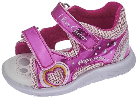 Chicco, Sandali con Doppio Velcro Fucsia, Confortevoli, Leggeri, Flessibili e Traspiranti, Bambine E Ragazze, Designed in Italy