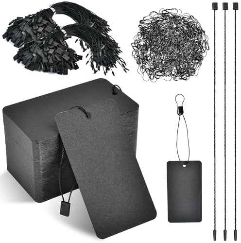 Worldity Preisschilder mit Schnur, Geschenkanhänger mit Schnur und Sicherheitsnadeln, Kraftpapier, Preisschilder für Kleidung, personalisierte Geschenkanhänger für Kunst, Handwerk und