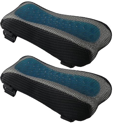 dohobby 1 Paar Memory Foam Armlehne Pads Stuhl Arm Pads, Kissen Ellenbogen Kissen mit Kühlgel Druckentlastung Bürostuhl Home Stuhl Armlehne