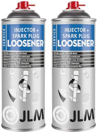 JLM Injektoren und Glühkerzen löser/Zundkerzen - Rostlöser Rost-Schock-Spray 2x400ml - 0,8L