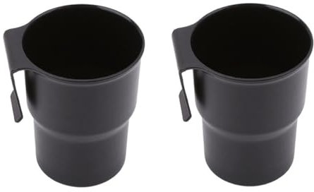 KMOCEPLY Lot de 2 porte-gobelets de voiture à suspendre sur grille d'aération de voiture, support de fixation pour porte latérale, siège arrière (noir)