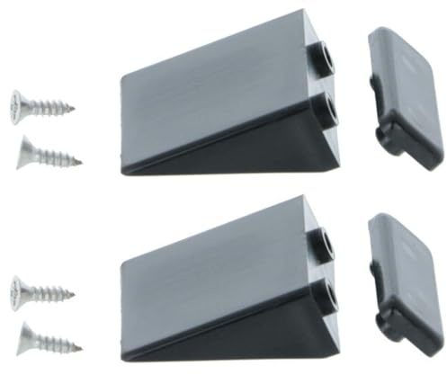 cyclingcolors 2x Butée d'arrêt de volet roulant triangulaire 40mm avec contreplaque et vis Store Fenêtre Equerre Enroulement Déroulement Coffre Menuiserie, noir