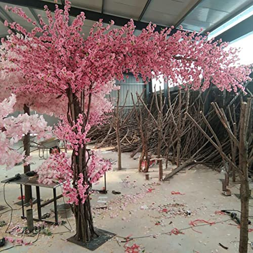 Grand arbre à souhaits rose fait à la main en soie – Cerisier artificiel japonais pour fête, restaurant, centre commercial