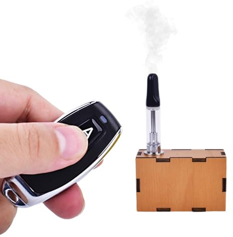 HSETIY Mini machine à fumée portative télécommandée pour filmer des vidéos, des activités de plein air, des effets, du cosplay et des tests de flux d'air (bois2)