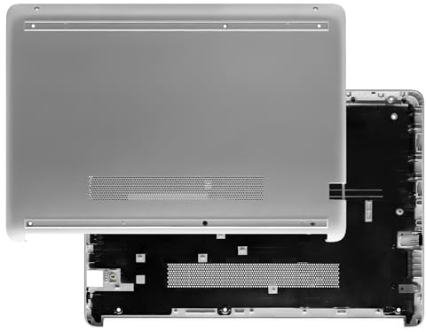 L24478-001 Lower Bottom Case Housing Cover Base Enclosure Replacement for HP Pavilion 14-CF 14-DF 14-DK 14-DK0002DX 14-CF2112WM 14-CF0013DX 14-CF0006DX 14-DF0023CL 14-DK1032WM Silver