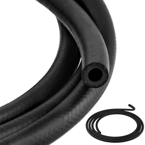 QWORK® Tubo flessibile per acqua da 3 metri, set di tubi in gomma con diametro interno di 6 mm per il trasporto di acqua, aria, antigelo, vapore e liquidi leggermente acidi/alcalini.