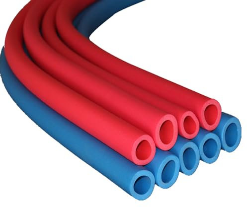 Rot/Blau Rohrisolierung for Schutz Von Rohren Frostschutz ID 16/20/25/32.0mm Schaumstoff Isolierschlauch Hochflexibel Rohrschale Für Außenbreich Schlauch Griffgriffstütze Fitnessgeräte Dicke7mm(Blau,